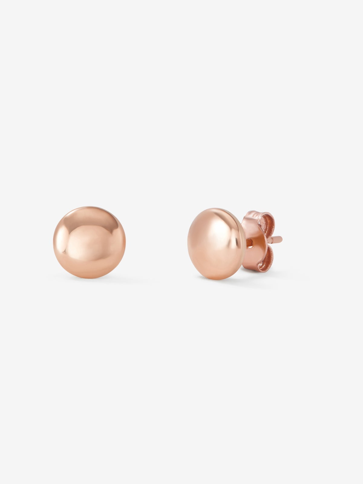 Pendientes de oro rosa de 18K con forma circular