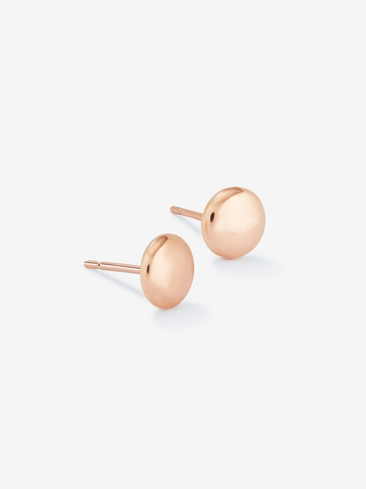 Pendientes de oro rosa de 18K con forma circular