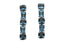Pendientes de plata 925 con topacios azul london y azul swiss