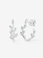 Pendientes de oro blanco de 18K con 36 diamantes en talla brillante con un total de 0,16 cts