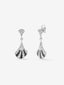 Pendientes de oro blanco de 18K con 64 diamantes en talla brillante con un total de 1,36 cts y 26 diamantes negros en talla brillante con un total de 0,62 cts