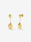 Pendientes largos de oro amarillo de 18K con esferas
