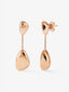 Pendientes de oro rosa de 18K con esferas