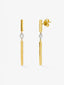 Pendientes de oro amarillo de 18K con diamantes en talla brillante de 0,07 cts