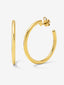 Pendientes aro liso grande oro amarillo de 18K