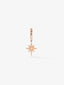 Pendiente individual de oro rosa de 18K con diamante en talla brillante de 0,05 cts