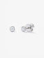 Pendientes de oro blanco de 18K con diamante solitario