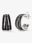 Pendientes de plata 925 con espinelas negras