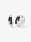 Pendientes doble aro de plata 925 con espinelas