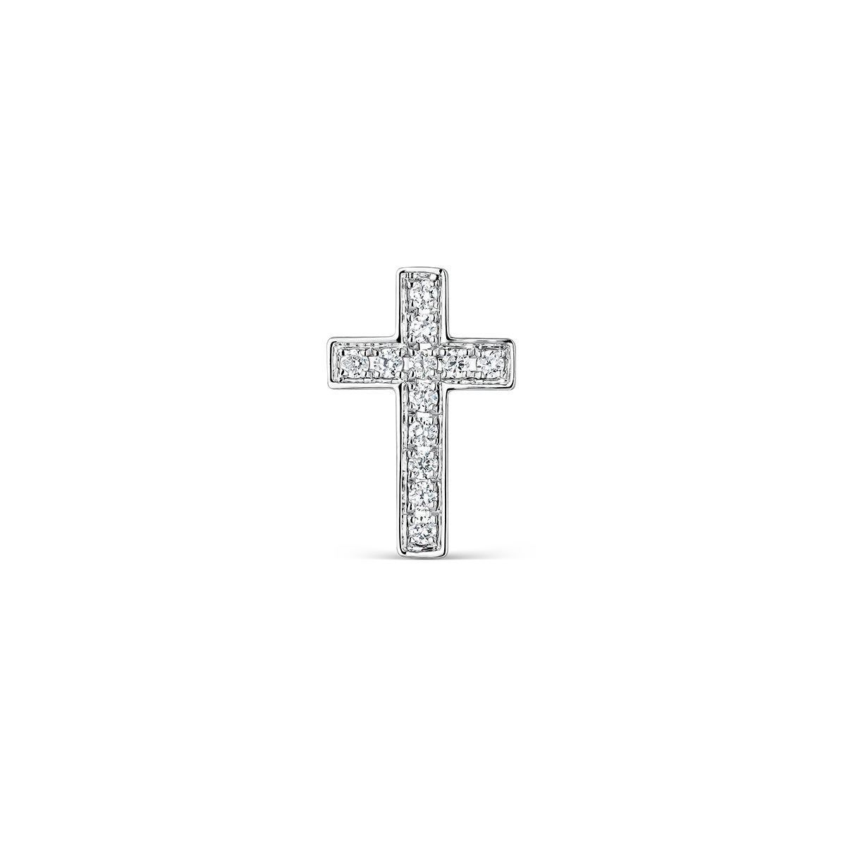 Pendintes de oro blanco de 18K con diamnates