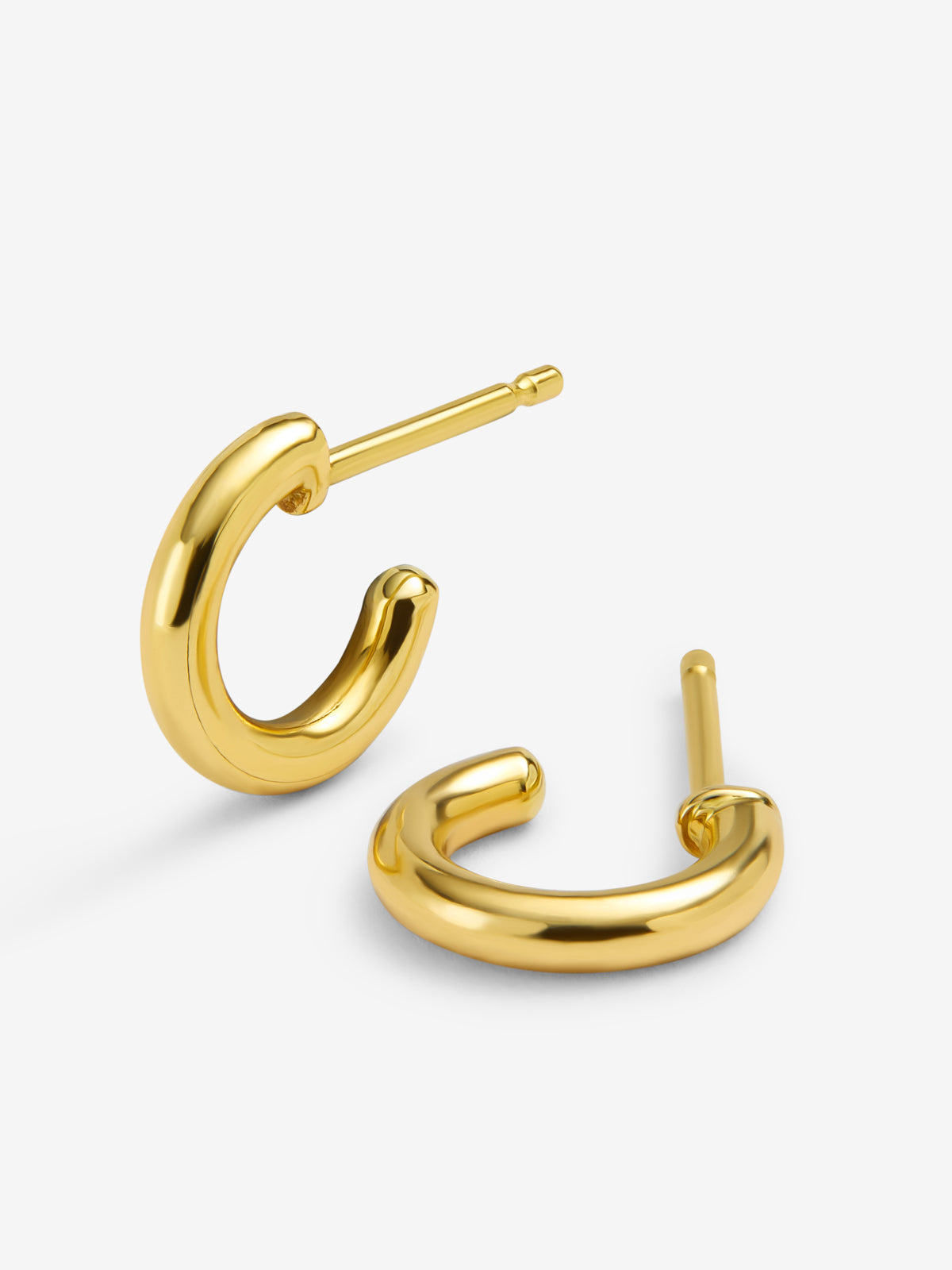 18K Yellow Gold 11mm Hoop Earrings