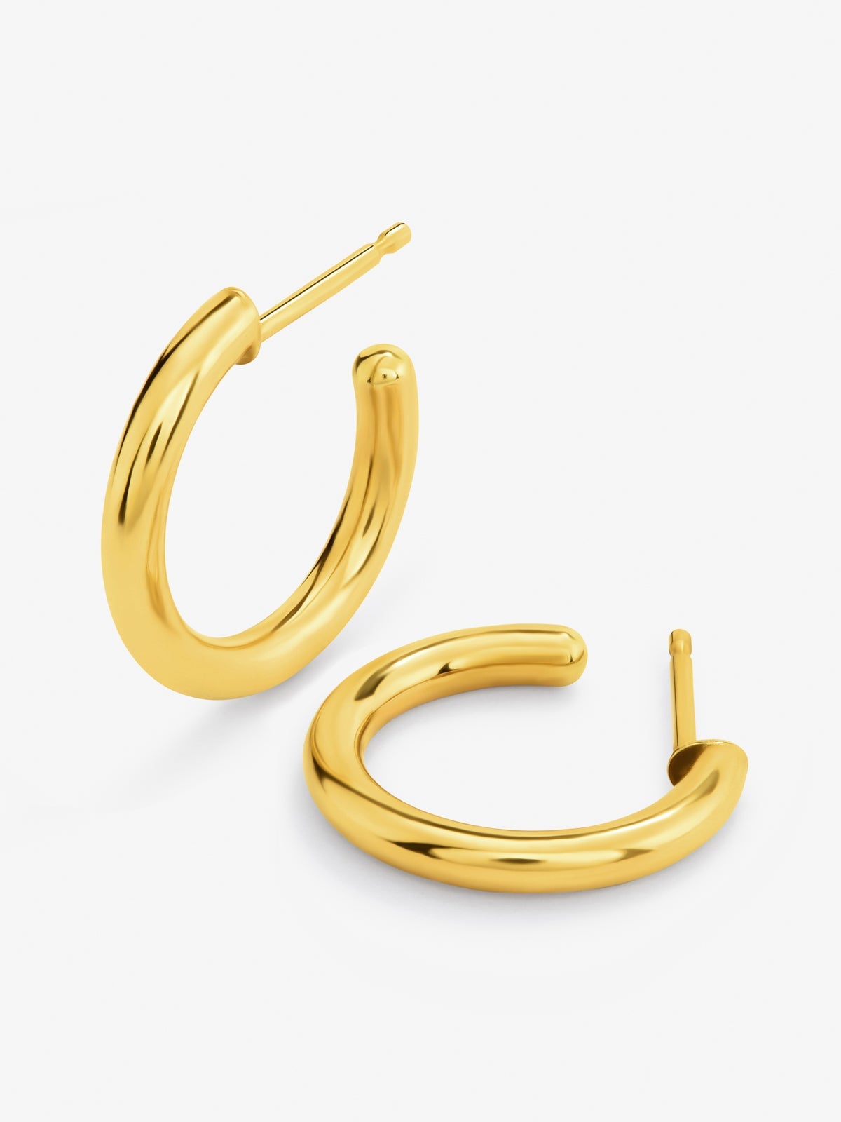 Pendientes de aro de oro amarillo de 18K de 18mm