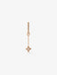 Pendiente individual de oro rosa de 18K con 20 diamantes en talla brillante con un total de 0,13 cts