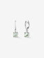 Pendientes aro de plata 925 con amatista verde colgante