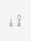 Pendientes aro de plata 925 con topacio colgante