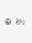 Pendientes de plata 925 con amatistas verdes en talla cushion con un total de 3,3 cts