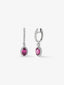 Pendientes de oro blanco de 18K con zafiro rosa