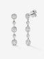 Pendientes de oro blanco de 18K con 10 diamantes en talla brillante de 0,7 cts