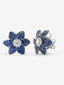 Pendientes de oro blanco de 18K con 190 zafiros azules en talla brillante con un total de 2 cts y 20 diamantes blancos en talla brillante con un total de 0,42 cts