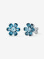 Pendientes de plata 925 con 2 topacios azul london en talla brillante con un total de 0,22 cts y 12 topacios azul swiss en talla pera con un total de 3,6 cts