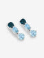 Pendientes largos de plata 925 de topacios