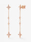 Pendientes de oro rosa de 18K con 32 diamantes en talla brillante con un total de 0,28 cts