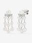 Pendientes de oro blanco de 18K con 20 perlas akoya y 16 diamantes en talla brillante con un total de 0,08 cts