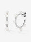 Pendientes aros de oro blanco de 18k con perlas Akoya 4mm