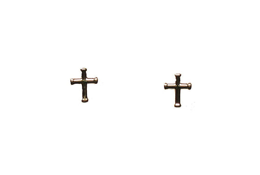 Pendientes cruz de oro amarillo de 18K