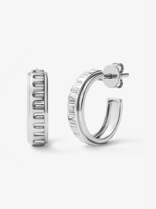 Pendientes de aro de plata 925