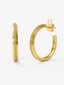 Pendientes de aro de oro amarillo de 18K con 124 diamantes en talla brillante con un total de 0,3 cts