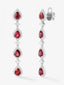 Pendientes de oro blanco de 18K con rubíes rojos en talla pera de 2,86 cts y diamantes blancos en talla brillante y princesa de 0,73 cts