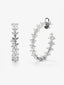 Pendientes de aro de oro blanco de 18K con 90 diamantes blancos en talla brillante con un total de 2,64 cts