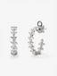 Pendientes de aro de oro blanco de 18K con 66 diamantes en talla brillante con un total de 1,01 cts