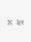 Pendientes de oro blanco de 18K con diamantes blancos en talla brillante de 0,4 cts