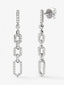 Pendientes de oro blanco de 18K con 96 diamantes en talla brillante con un total de 0,58 cts