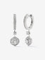 Pendientes de oro blanco de 18K con diamantes en talla brillante de 0,25 cts