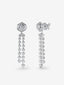 Pendientes de oro blanco de 18K con diamantes en talla brillante con un total de 1,25 cts y diamantes en talla baguette de 0,1 cts