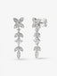 Pendientes de oro blanco de 18K con 62 diamantes en talla brillante con un total de 1,07 cts