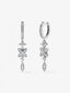 Pendientes de oro blanco de 18K con 58 diamantes en talla brillante con un total de 0,76 cts