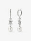 Pendientes de oro blanco de 18K con 52 diamantes en talla brillante con un total de 0,59 cts y 2 perlas akoya de 8,5 mm