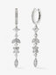 Pendientes de oro blanco de 18K con 70 diamantes en talla brillante con un total de 0,75 cts