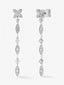 Pendientes de oro blanco de 18K con 44 diamantes en talla brillante con un total de 0,95 cts