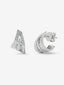 Pendientes de oro blanco de 18K con pavé de diamantes en talla brillante con un total de 0,52 cts