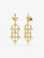 Pendientes de oro amarillo de 18K con 14 diamantes en talla brillante con un total de 0,68 cts y forma de hojas de arce