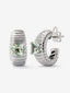 Pendientes gallonados de plata 925 con amatista verde