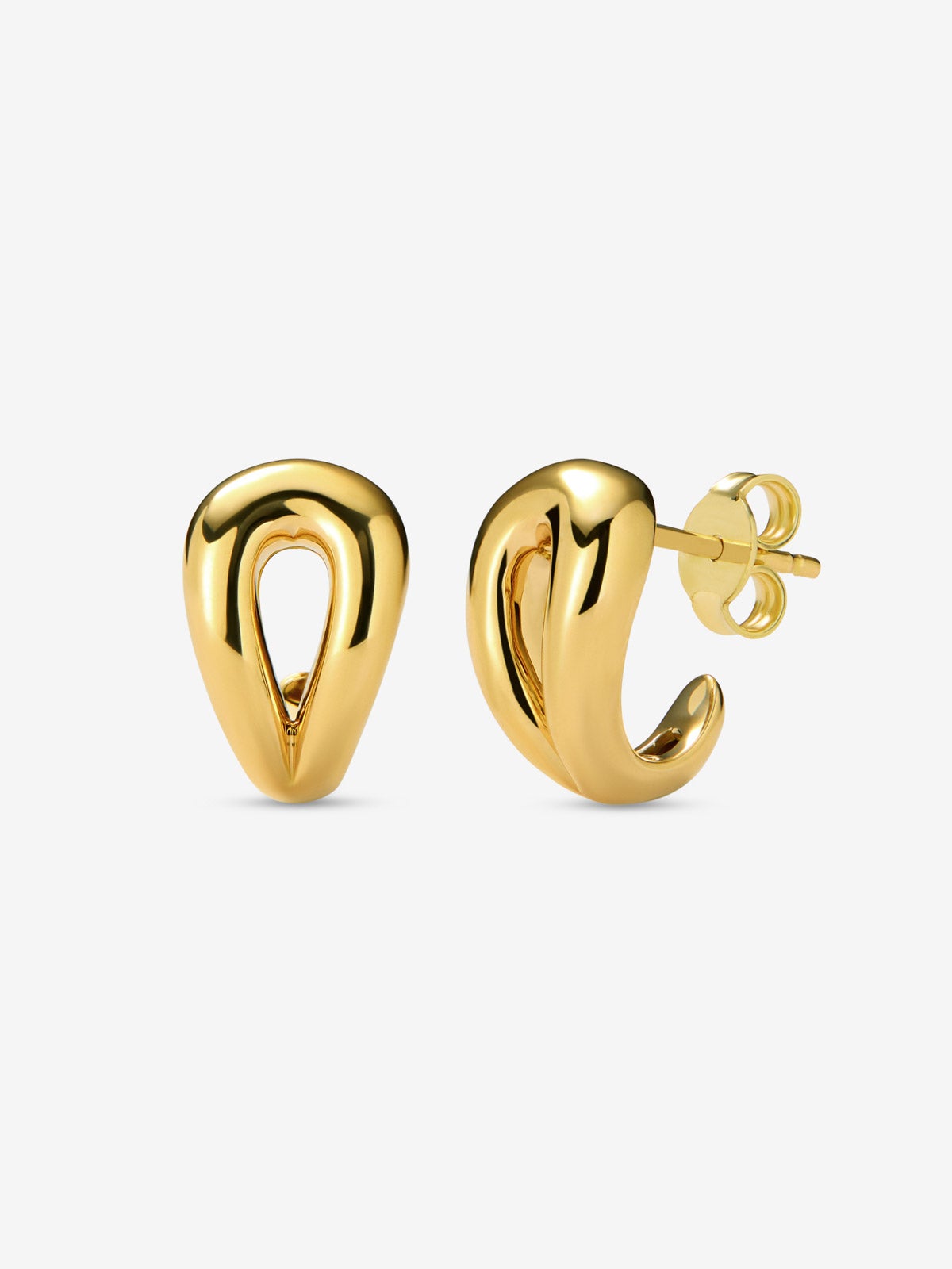 Pendientes eslabón de oro amarillo de 18K