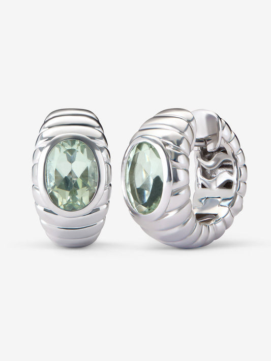 Pendientes de plata 925 con amatistas verde