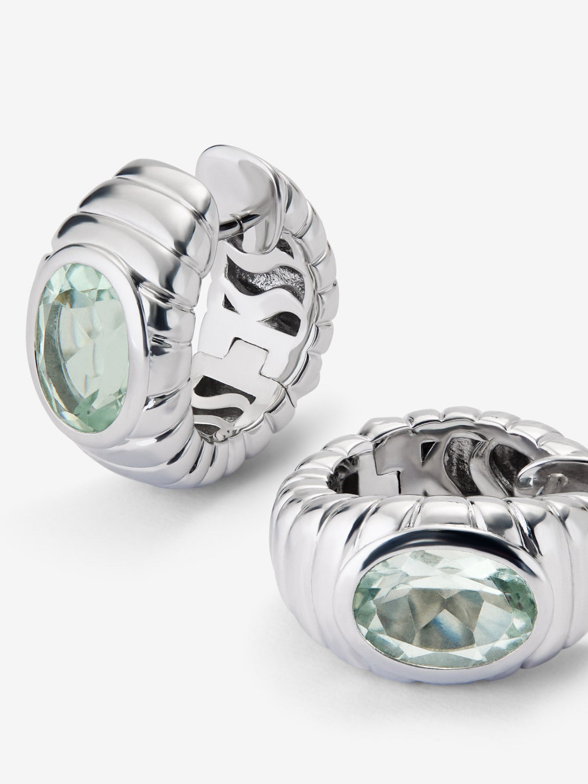 Pendientes de plata 925 con amatistas verde