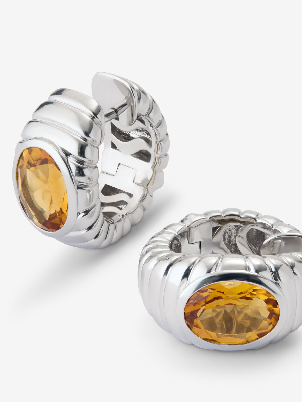 Pendientes de plata 925 con cuarzos citrinos